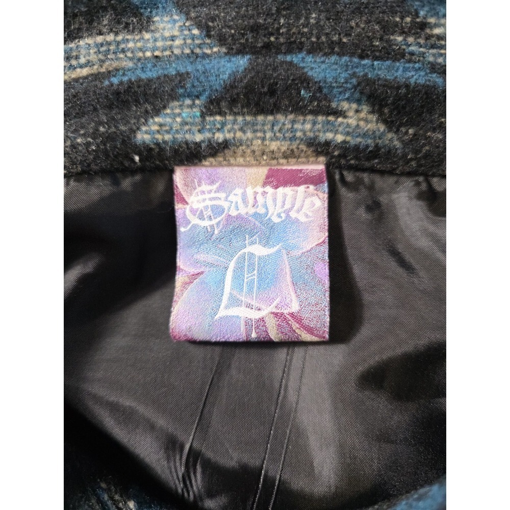 Savage Culture Western Aztec Jacket Embroidered Bull Skull Boho M/L - Picture 7 of 11